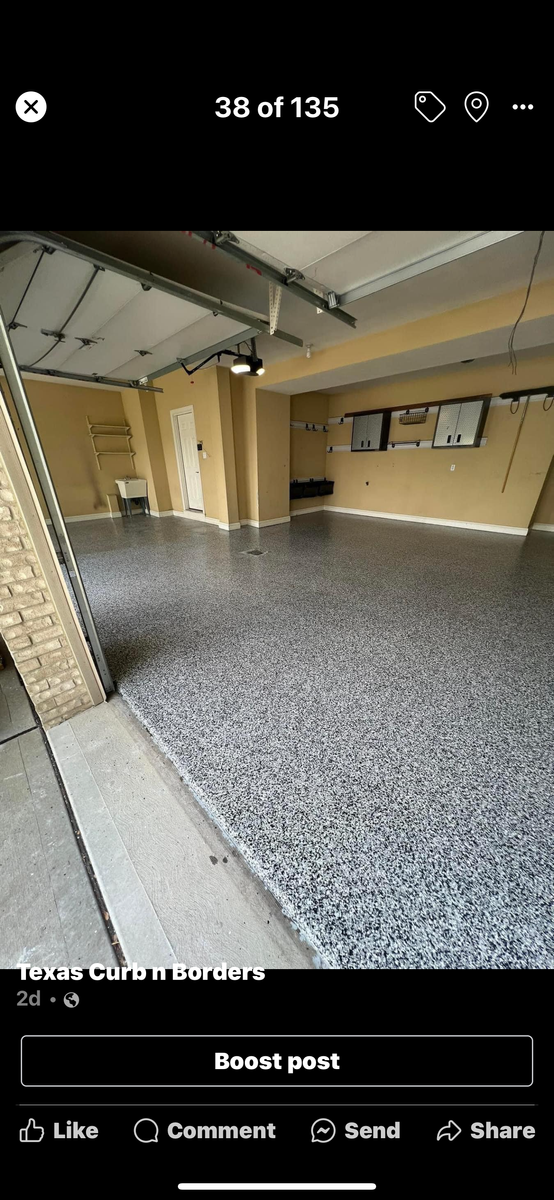 Epoxy Floor Coatings for Texas Curb N Borders in Houston, TX