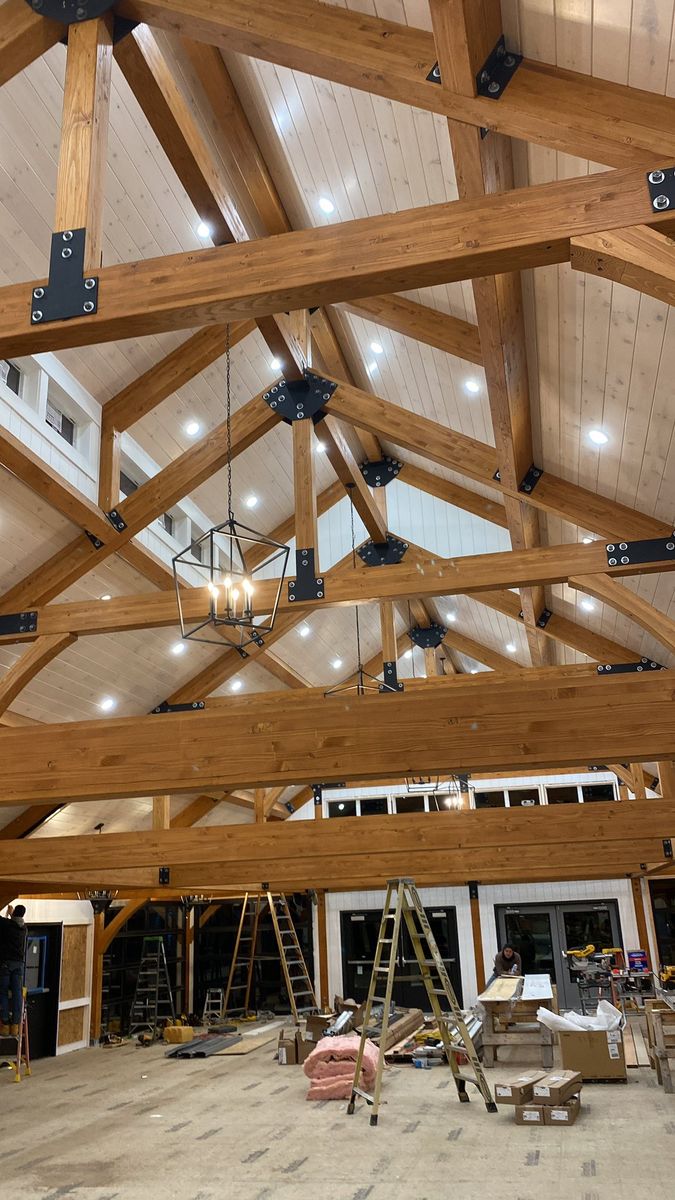 Rustic Beams & Wood Slabs for 99 Construction in Ashland, NH