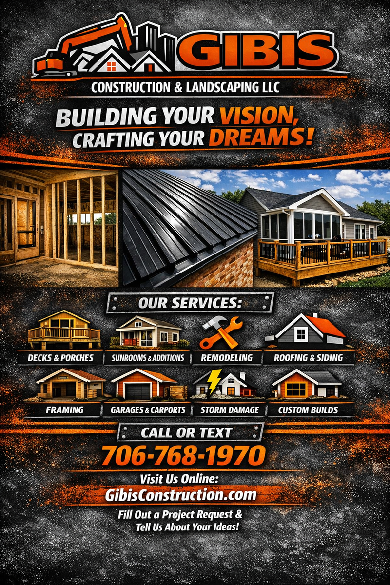 Siding for Gibis Construction & Landscaping LLC in Homer, GA