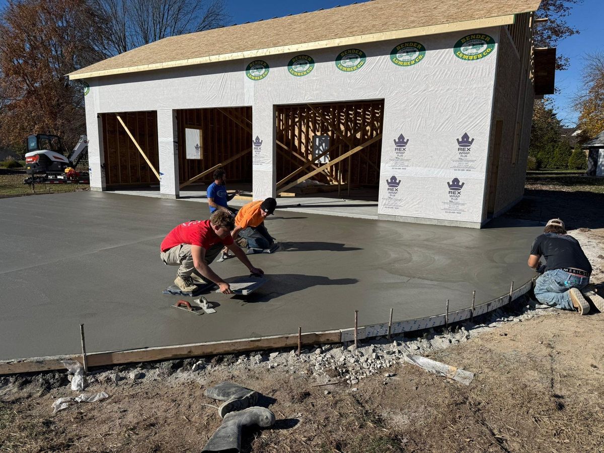 Full Depth Custom Carved Concrete for Whitfield Concrete Construction in Solsberry, IN