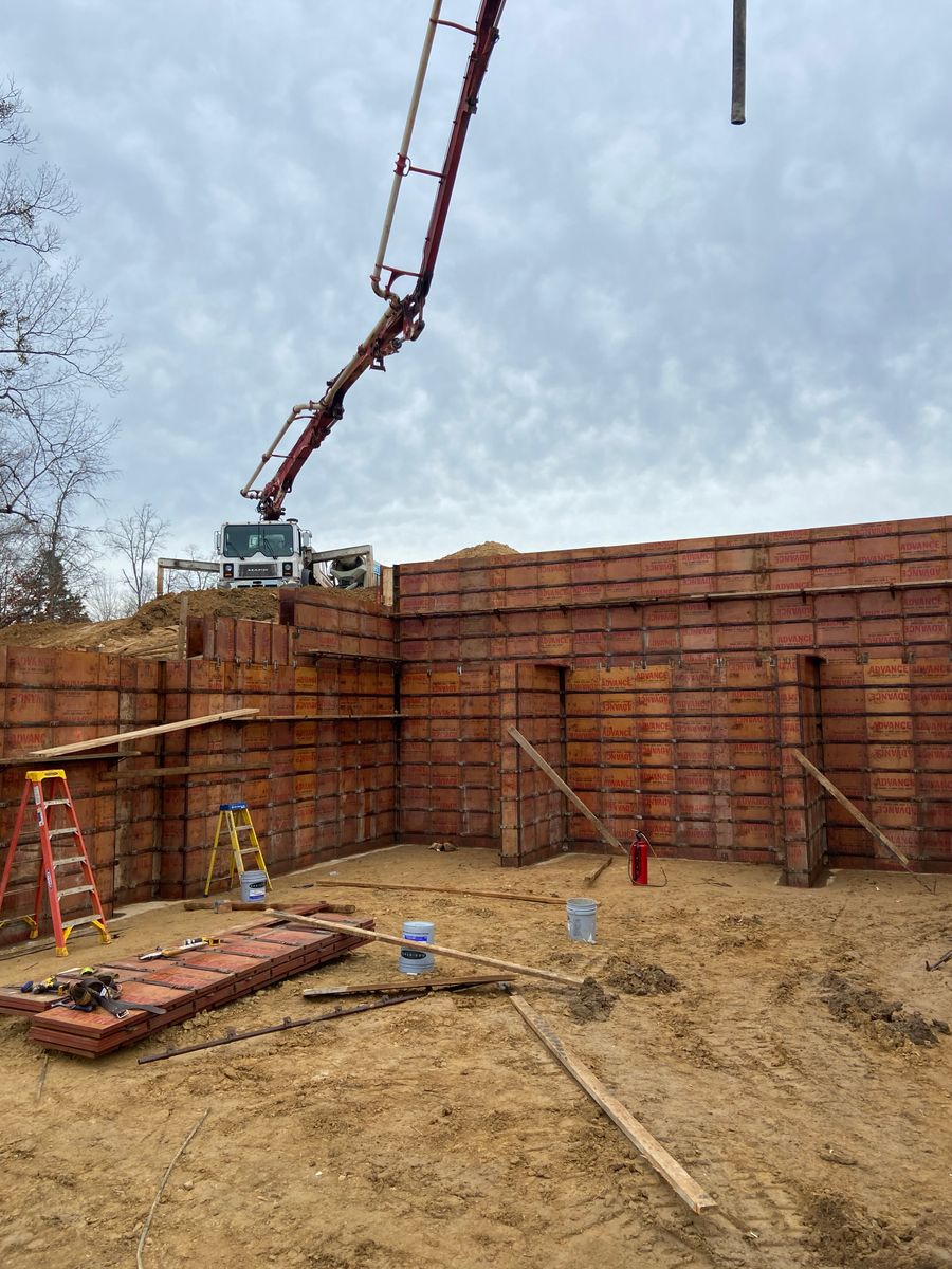 Poured Concrete Walls for Baer & Sons Concrete in Greenwood County, SC