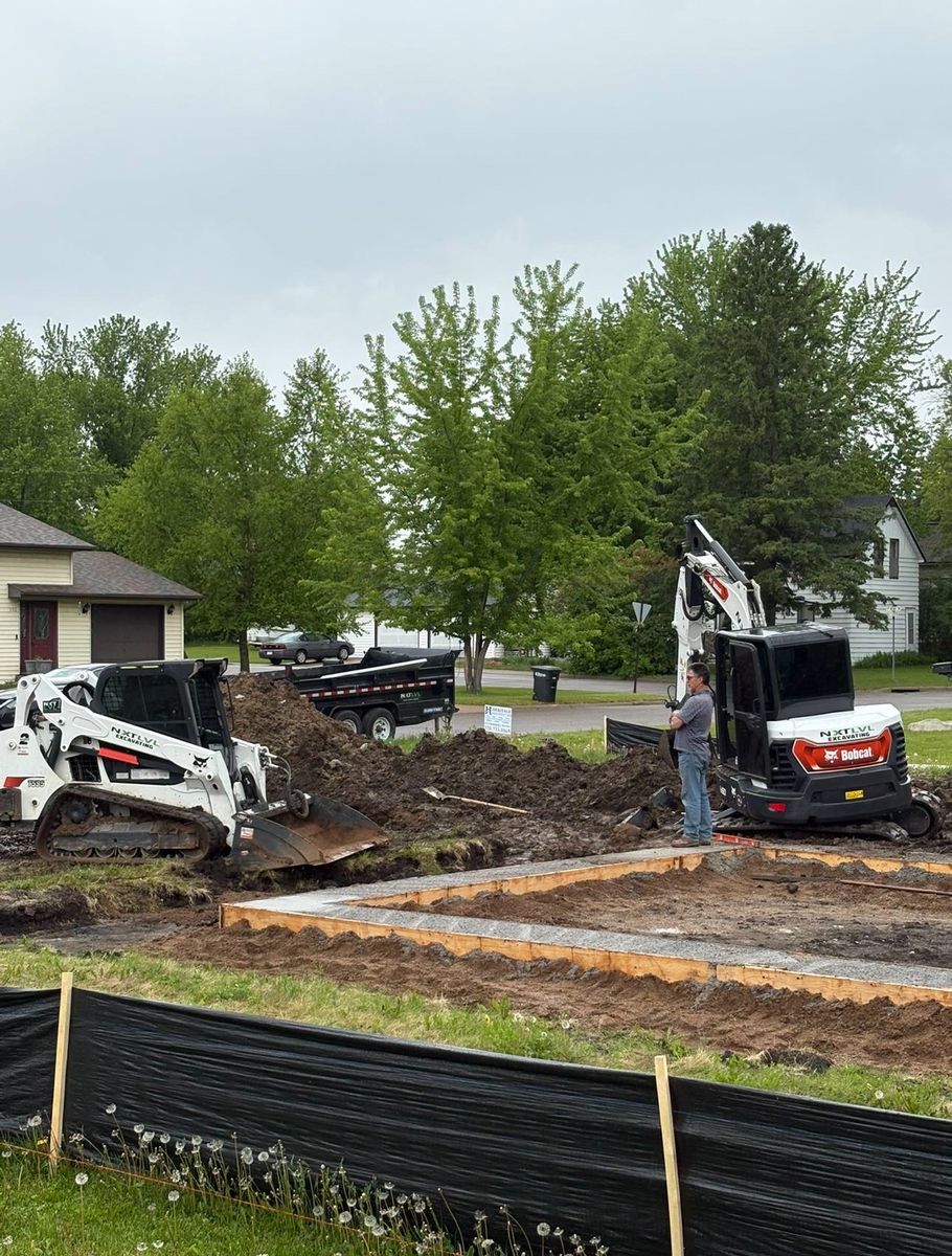 Foundations and basements for NXT LVL Excavating in New London, MN