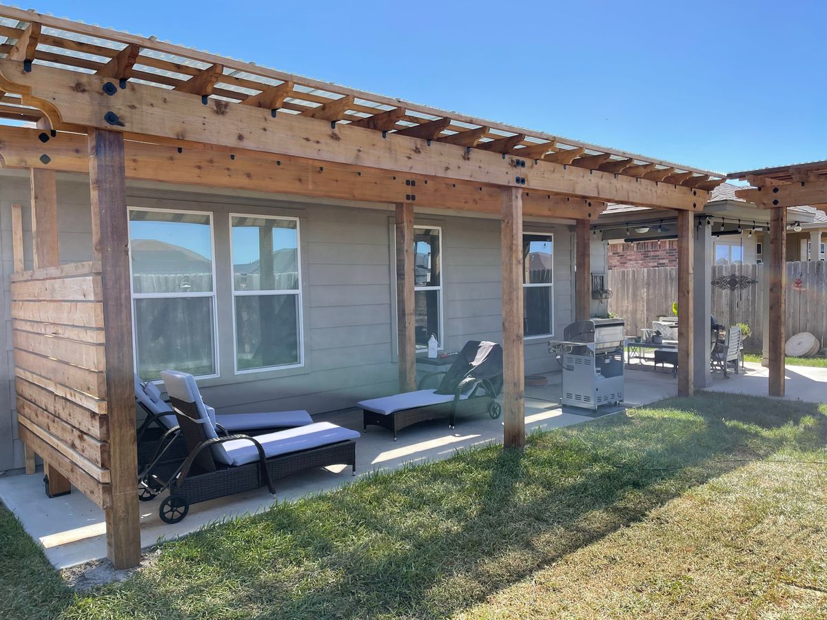 Custom Pergolas for Keen Decorative Concrete in Corpus Christi, TX