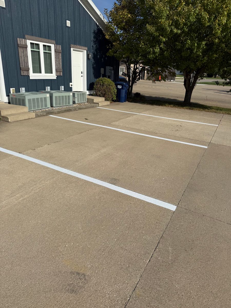 Line Striping for Midwest Line Striping LLC in Spirit Lake, IA