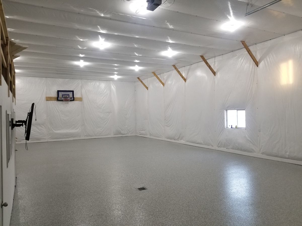 Ployaspartic Chip Coating for Majestic Concrete and Landscape in Cross Lake, MN