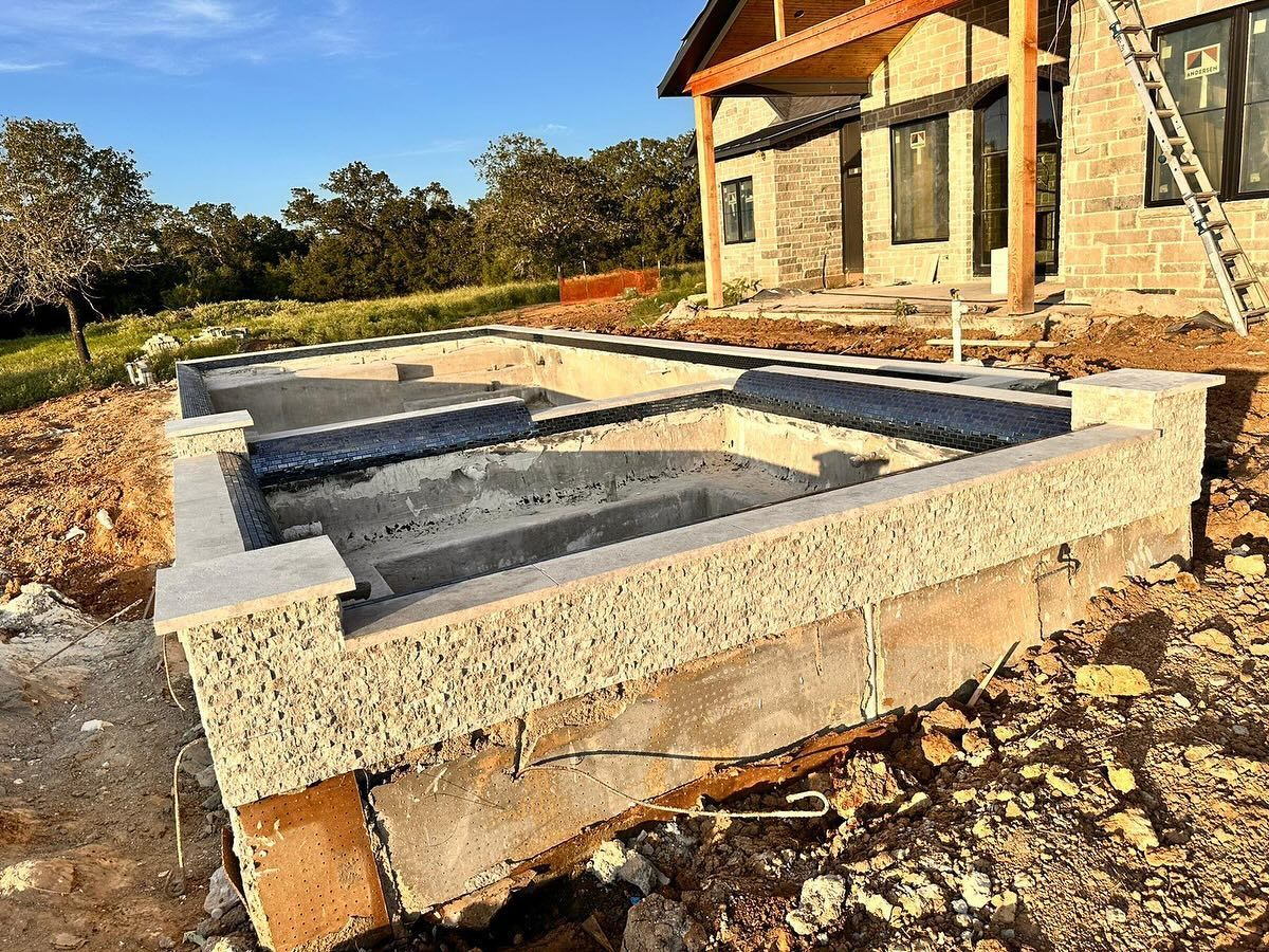 Custom Pool Construction for J & P Construction in Houston, TX