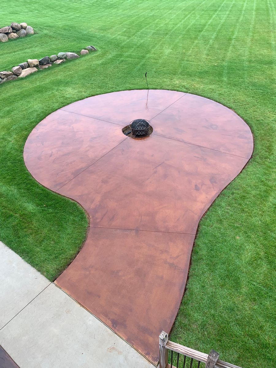 Stamped Concrete Installation for Karasch Concrete & Masonry in Sartell, MN