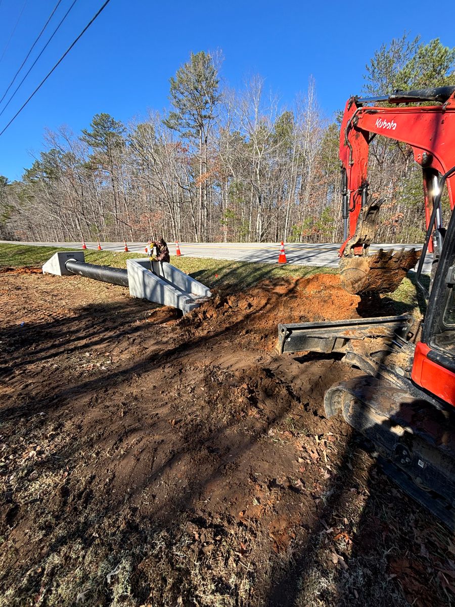 Drainage Installation for TD Dirtworks in Tracy City, TN