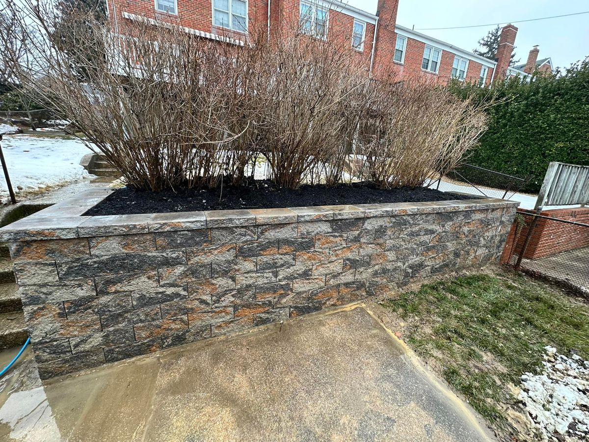 Retaining Wall Construction for Matteo Hardscapes in Towson,  MD