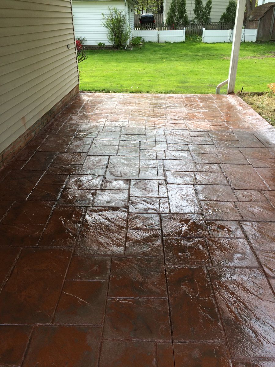 Stamped Concrete Installation for Lake Erie Companies in Grand River, OH