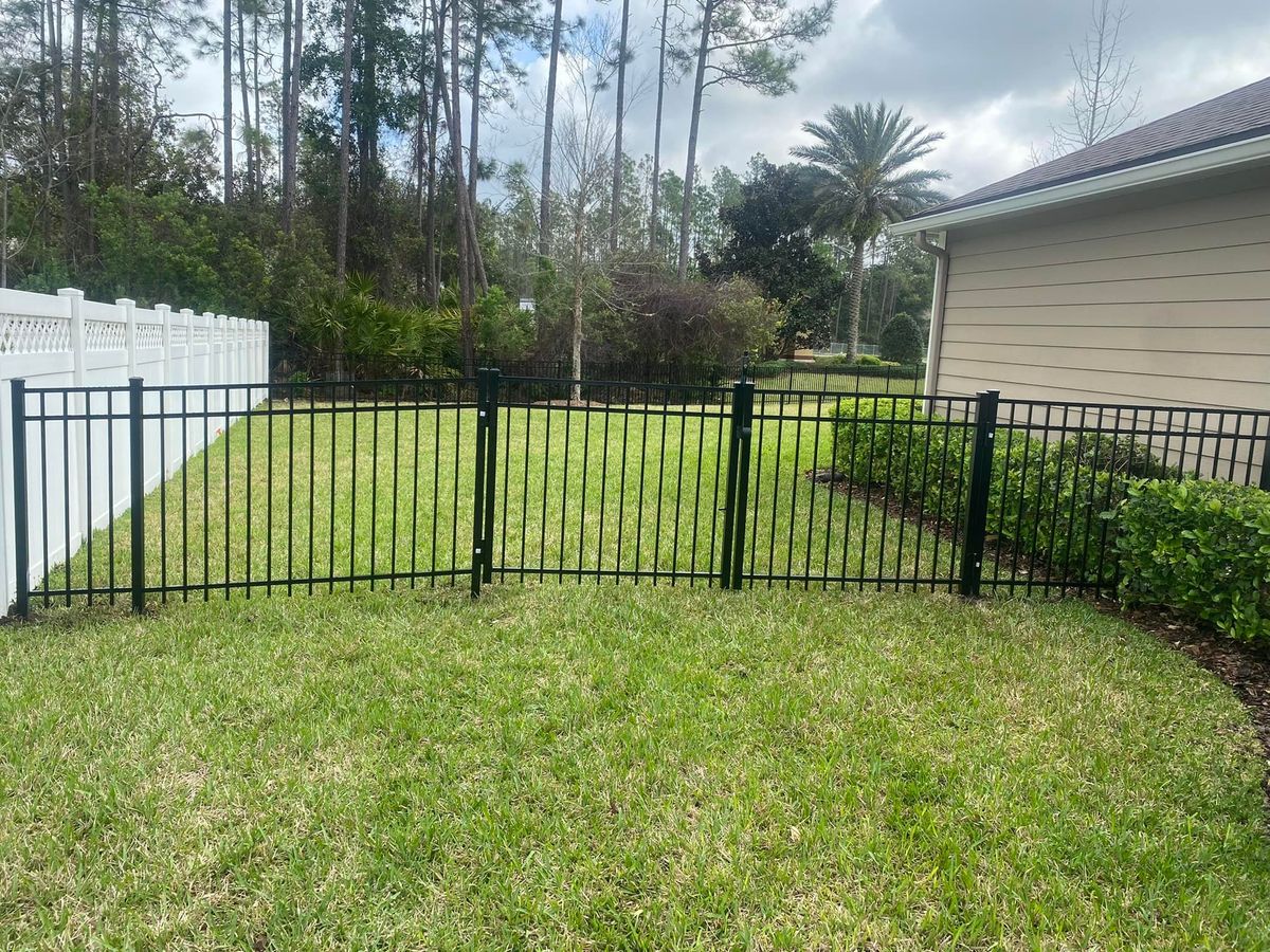 Aluminum Fence Installation for Madden Fencing Inc. in St. Johns, Florida