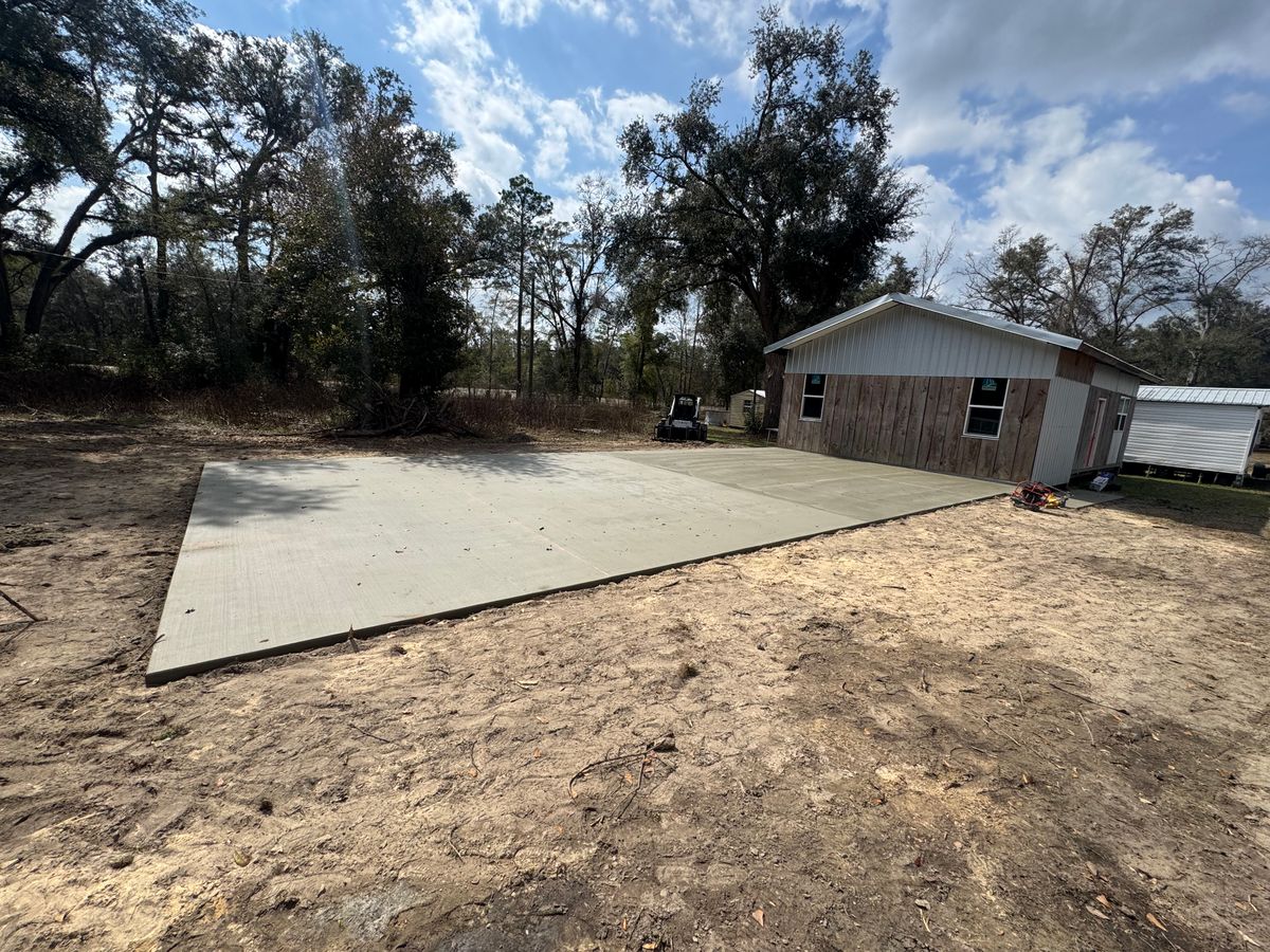 Concrete for Cameron Enterprises in Live Oak, FL