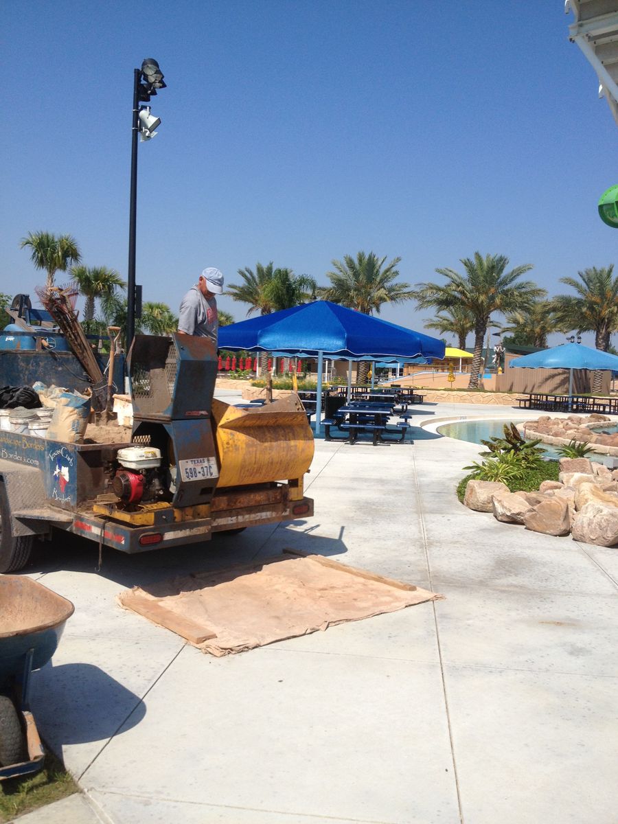 Concrete Resurfacing for Texas Curb N Borders in Houston, TX