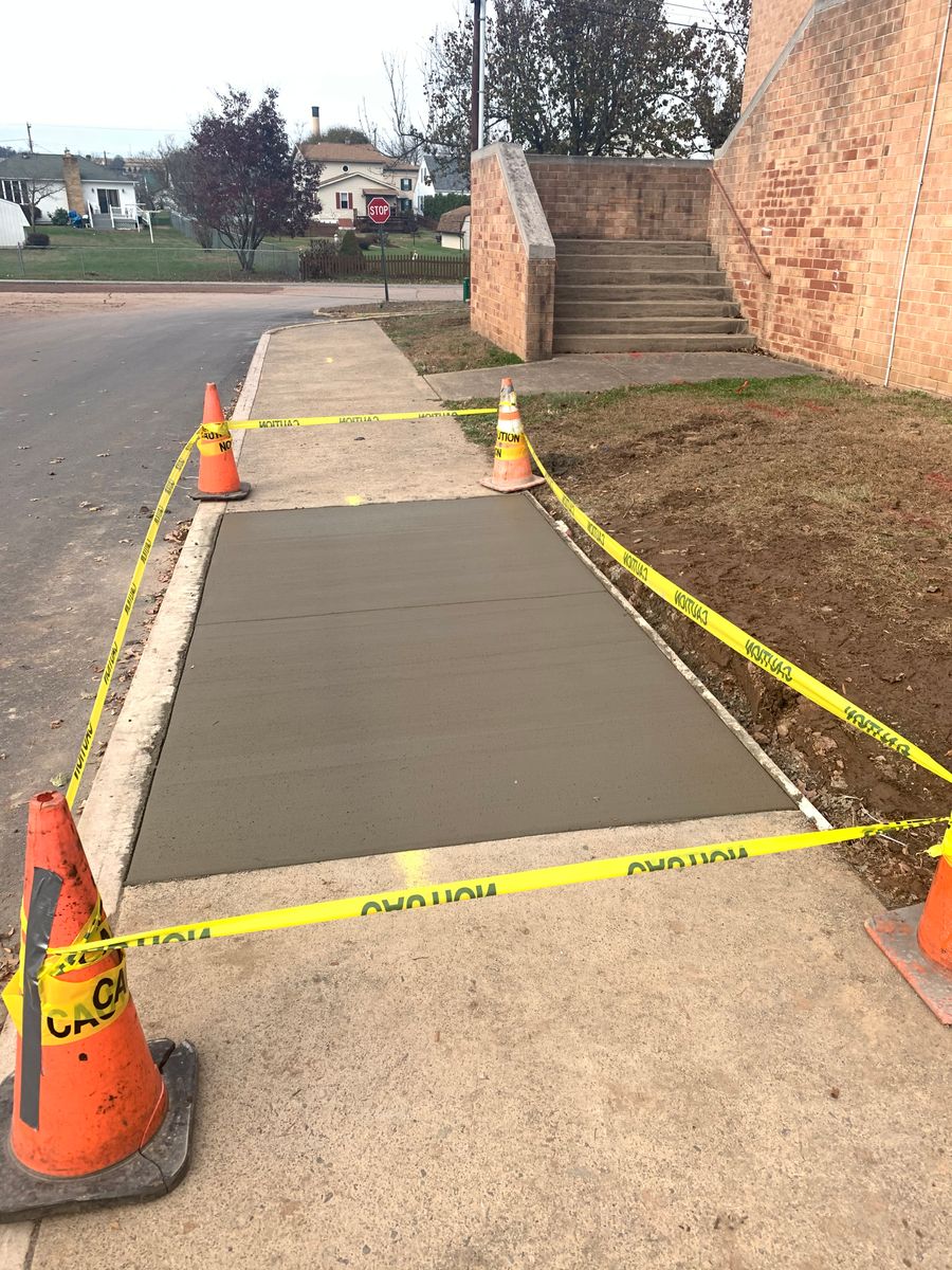 Concrete Sidewalk & Patio Construction for Tri County Enterprises in Benton, PA