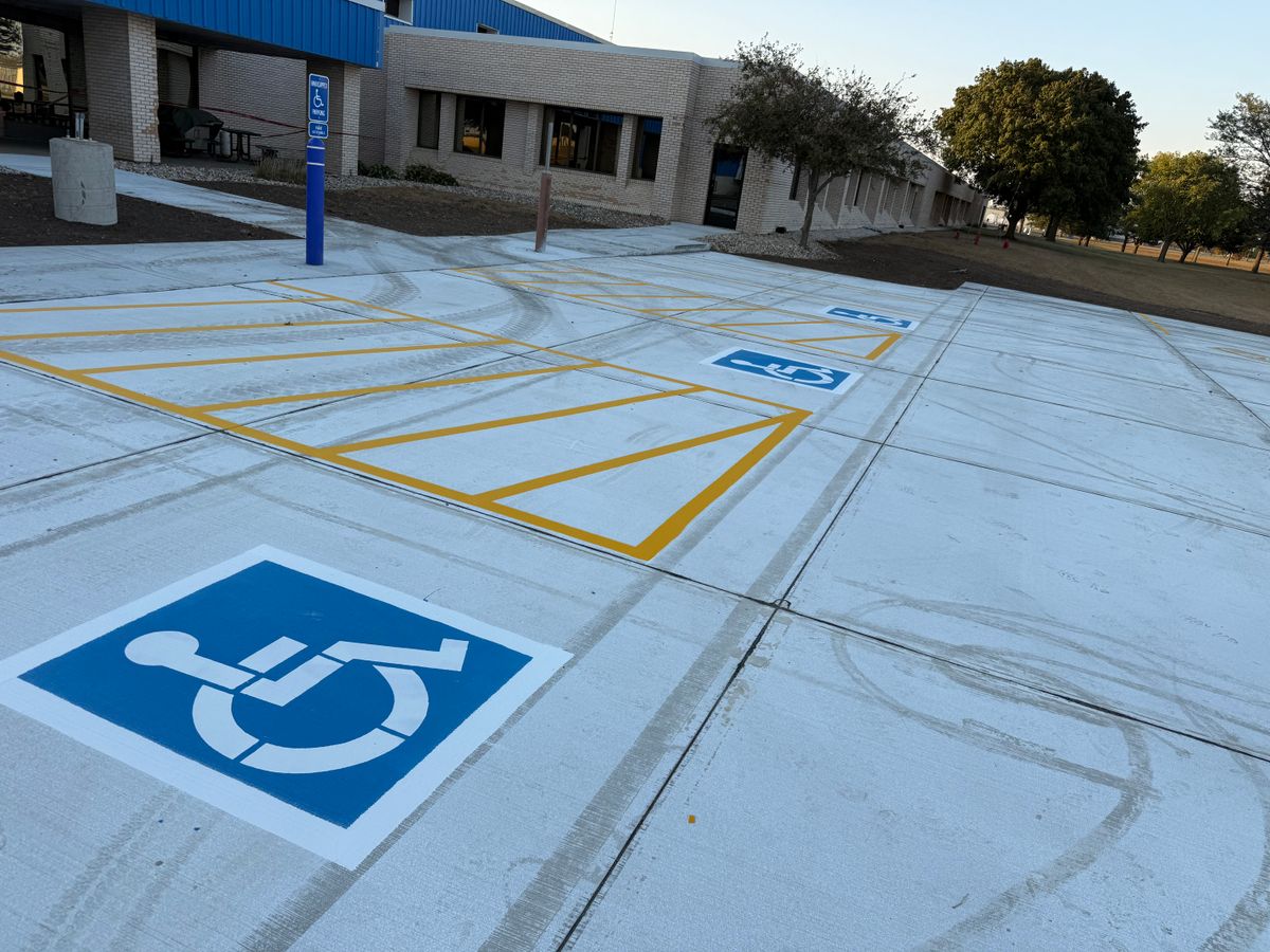 Line Striping for Midwest Line Striping LLC in Spirit Lake, IA