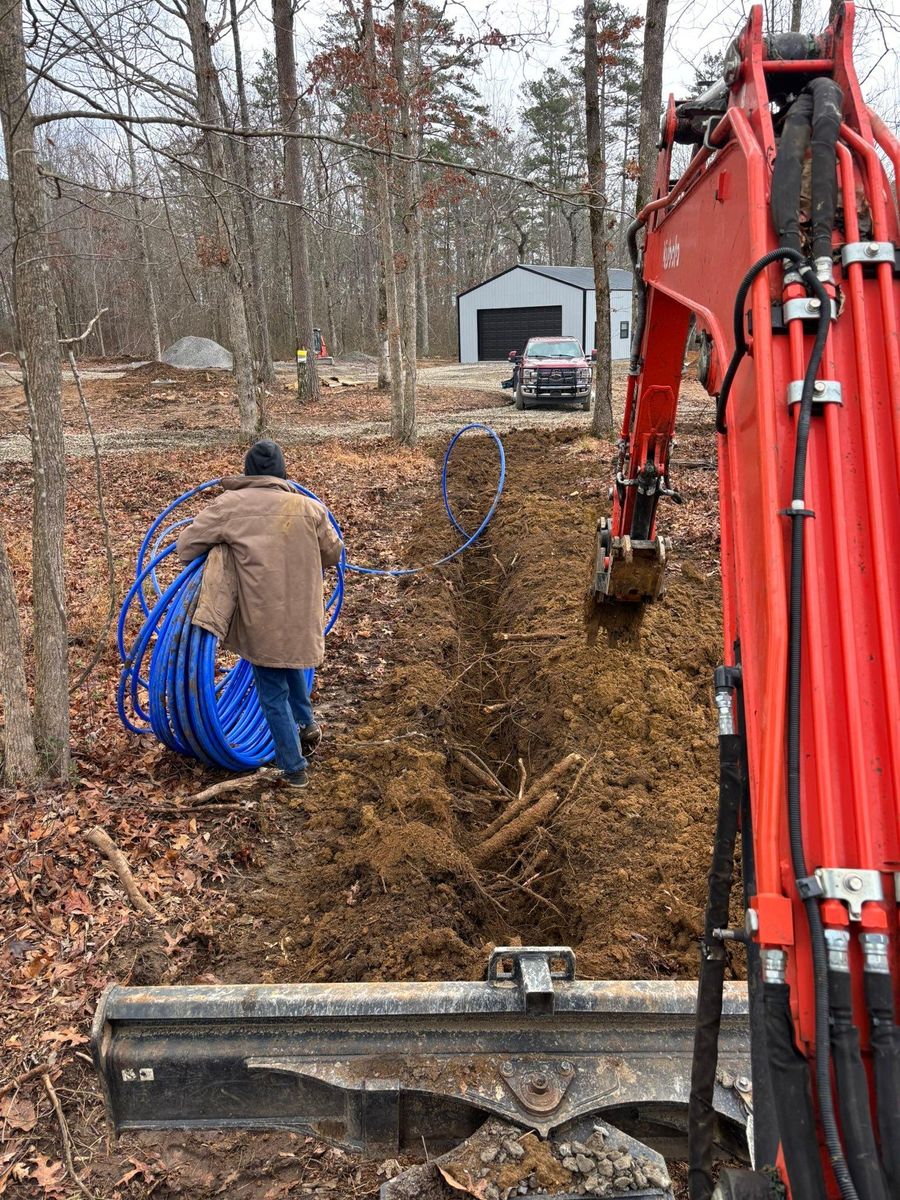 Underground Utilities for TD Dirtworks in Tracy City, TN