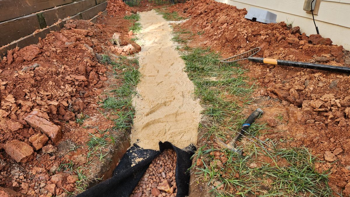 French Drains for Drain My lawn in Charlotte, NC