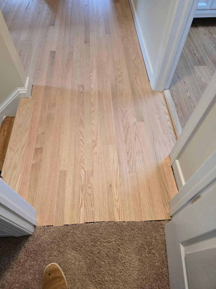 Refinishing hardwood flooring for Jason Tench Flooring LLC in Richmond, VA