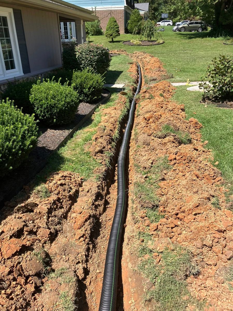 Trenching for Genesis Landworks in Bluff City, TN