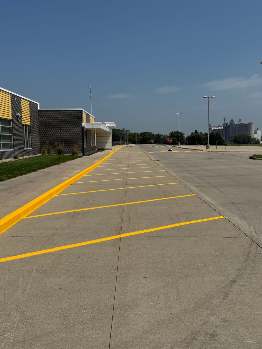 Line Striping for Midwest Line Striping LLC in Spirit Lake, IA