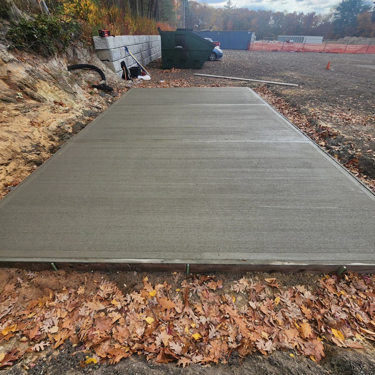 Concrete Slab Construction for Apex Landcare in Salisbury, MA