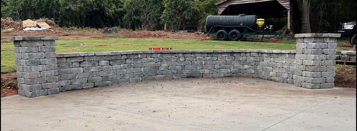 Retaining Wall Construction for Elite Landscaping LLC in Anderson, SC