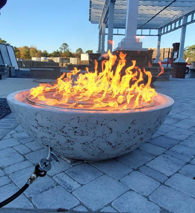 Fire Pit Installation for Bianchi Construction Company Inc in Southport, NC