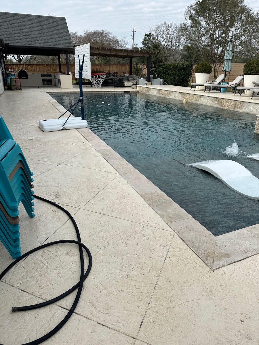 Pool Remodels for Texas Curb N Borders in Houston, TX