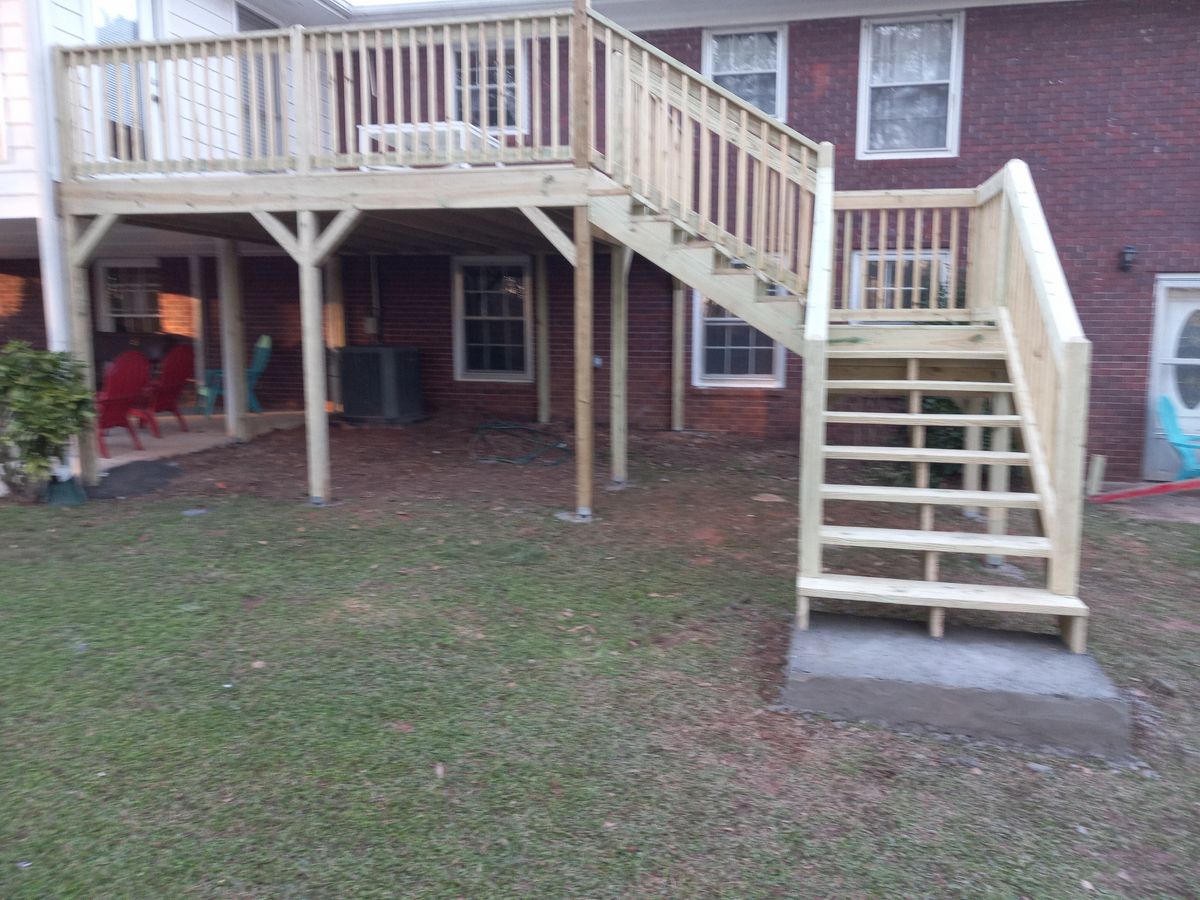 Porches and decks for Lovvorn Builders in Bowdon, GA