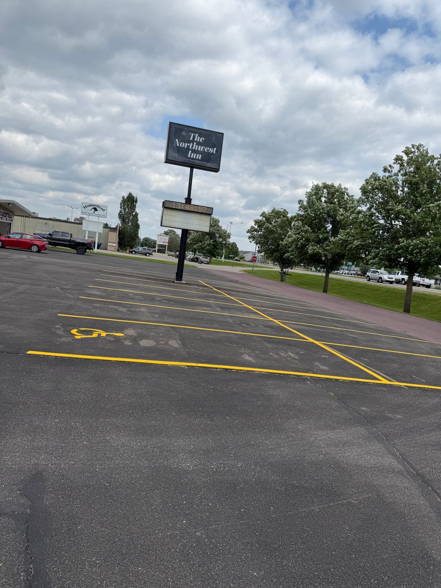 Line Striping for Midwest Line Striping LLC in Spirit Lake, IA