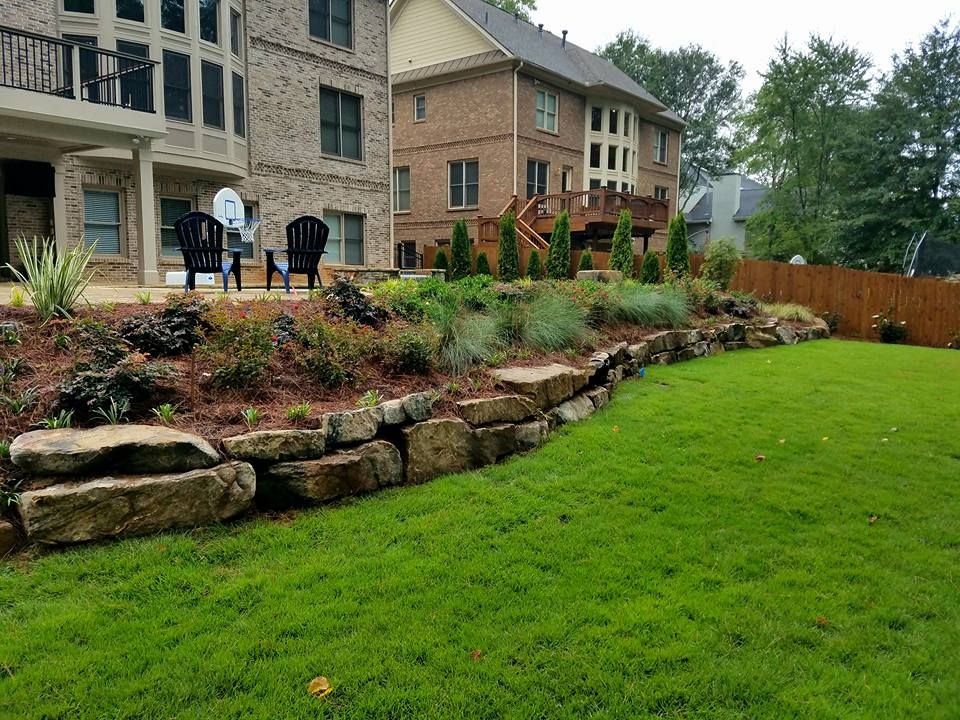 Natural Stone Hardscape for Vivid Color Landscapes, LLC in Woodstock, GA