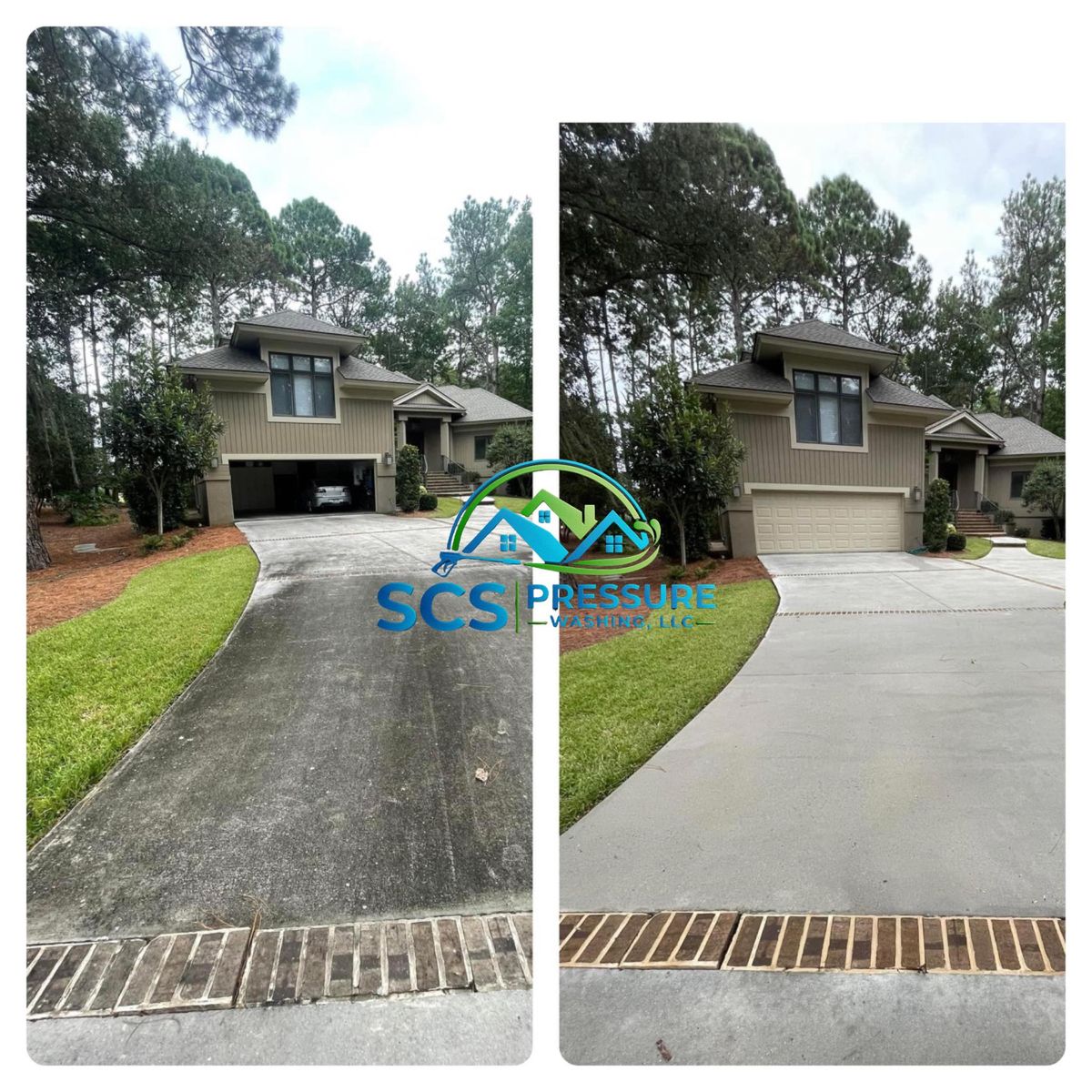 Driveway and Sidewalk Cleaning for SCS Pressure Washing LLC in Hilton Head Island, SC