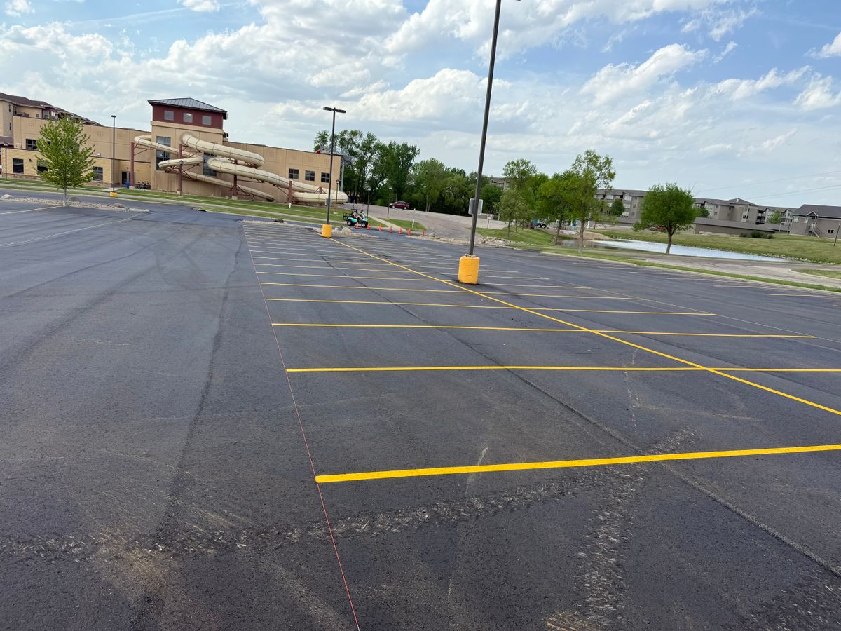 Line Striping for Midwest Line Striping LLC in Spirit Lake, IA