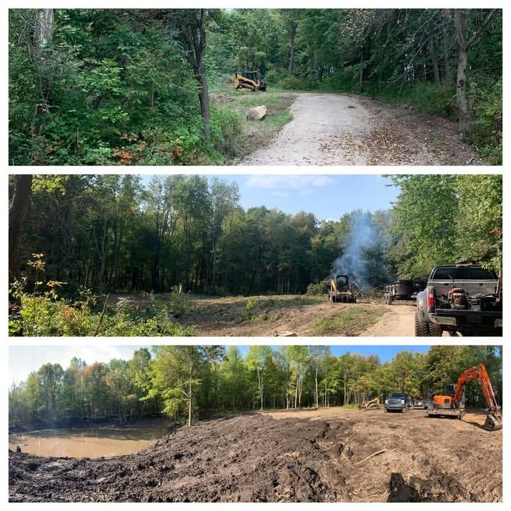 Pond Construction for Palmer Property Services in Middleville, MI