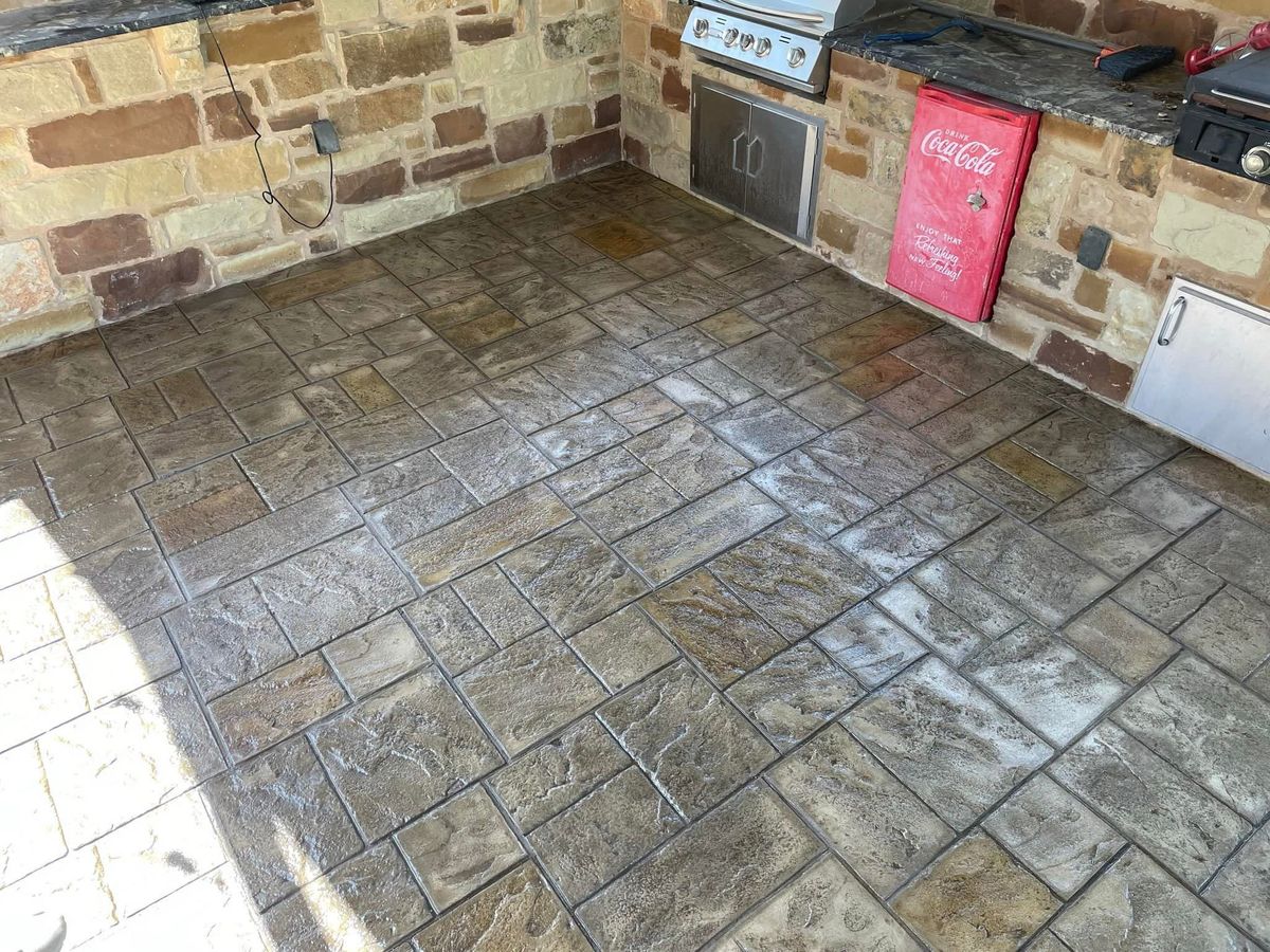 Concrete/Concrete Overlay for Tejas Elite Custom Homes in Belton, TX