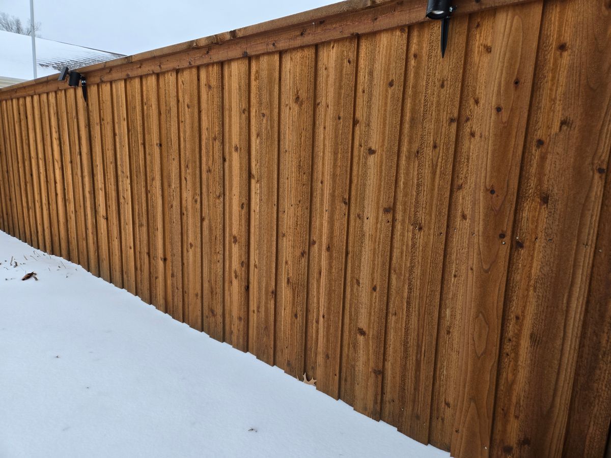 Fence Staining for Patriot Fence  in Oakland, TN