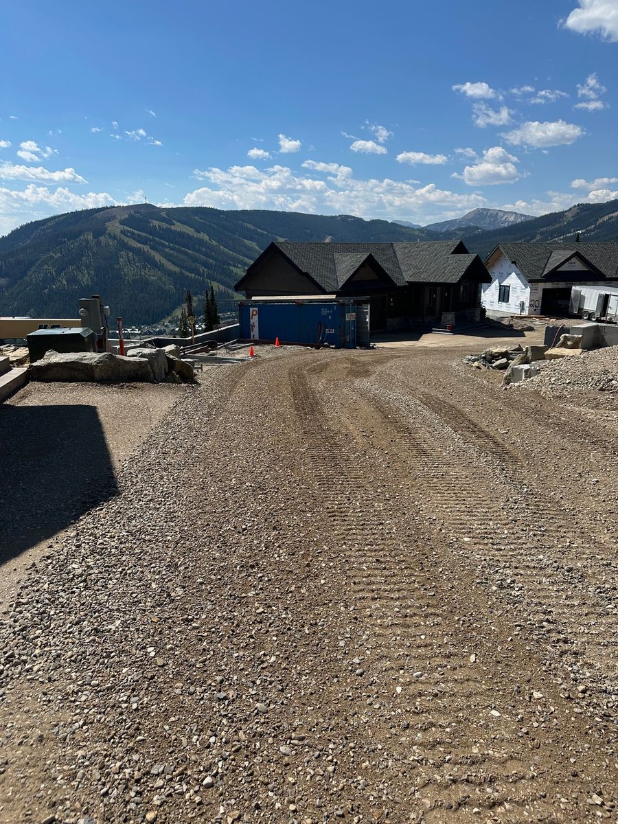 Grading /Dirt Work for R&H Homes in Bozeman, MT