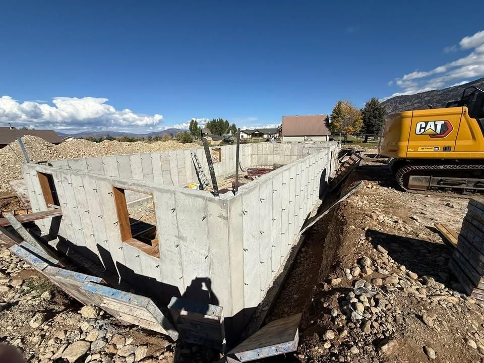 Foundation Digging for Kilroy Construction in Afton, WY