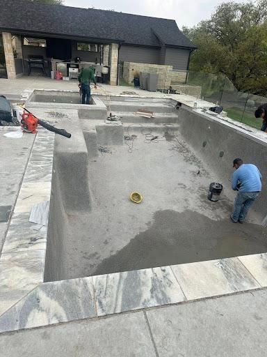 Pool Construction for Hernandez Masonry & Concrete LLC in Granbury, TX
