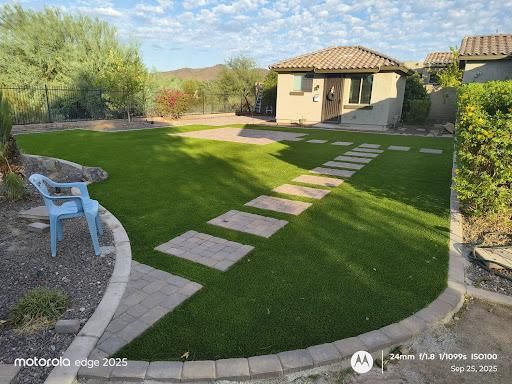Residential Artificial Turf Installation for Camacho AZ Landscaping in Peoria, AZ