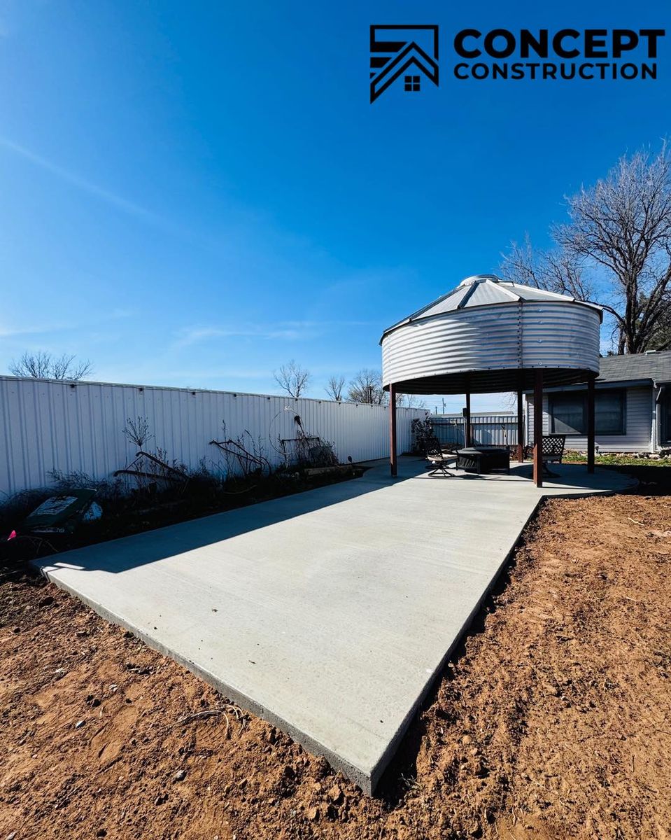 Concrete Slab Construction for Concept Construction in Vernon, TX