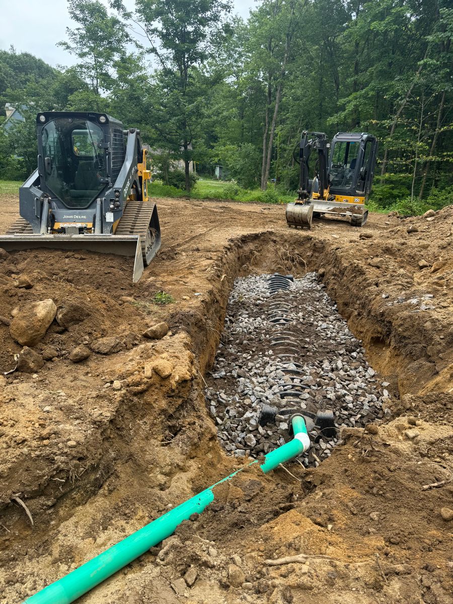 Drainage for Lennon Land Management in Suffield, CT