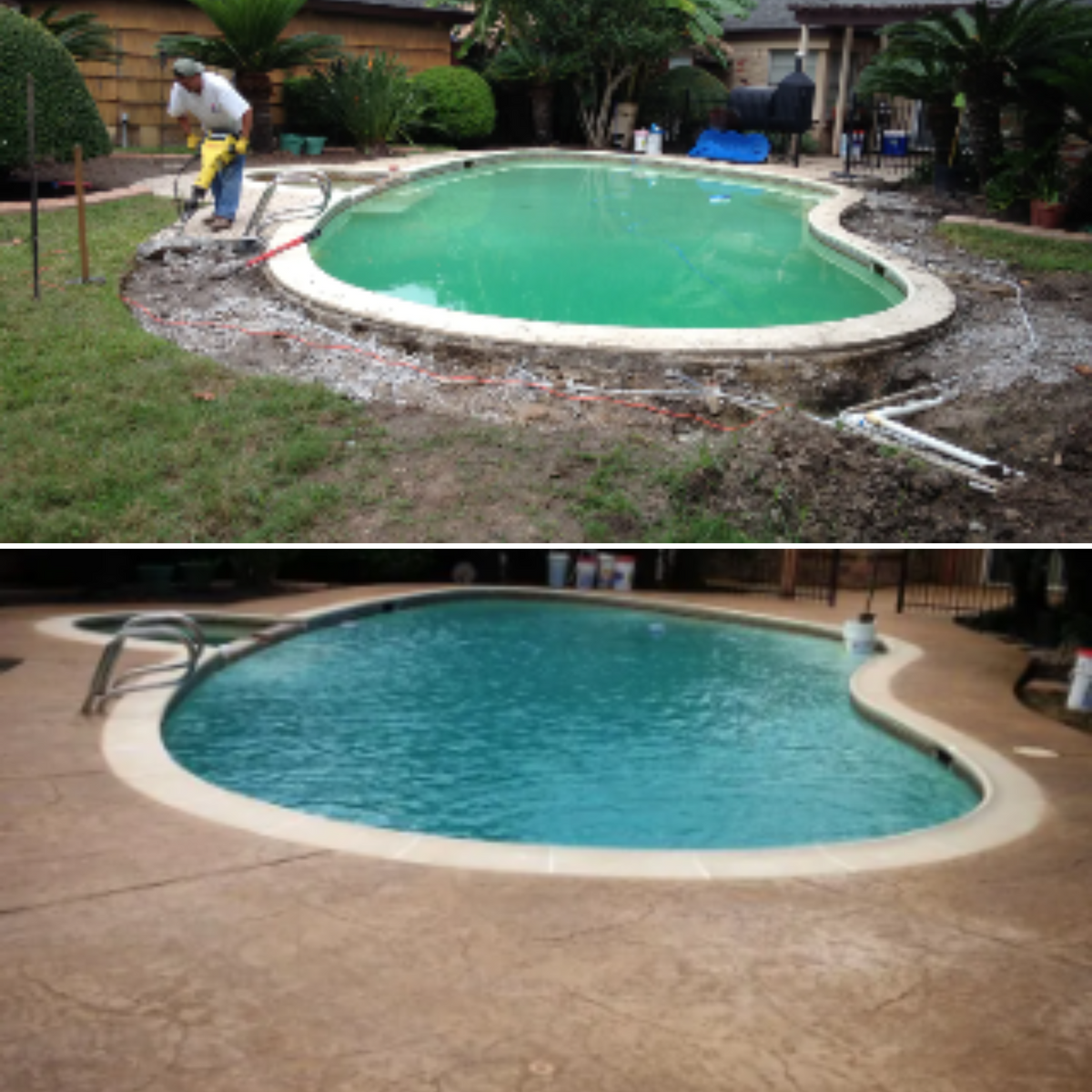 Pool Remodels for Texas Curb N Borders in Houston, TX