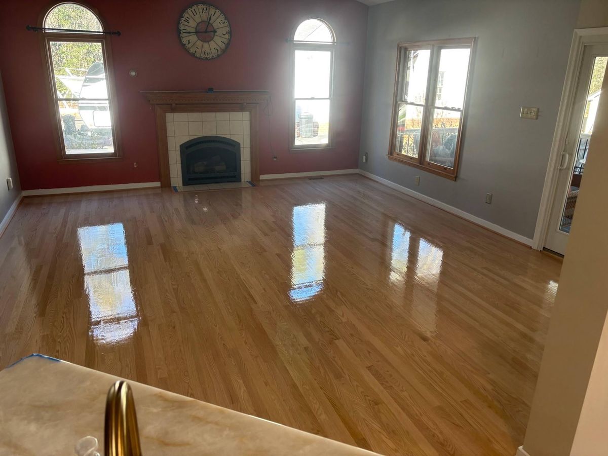 Refinishing hardwood flooring for Jason Tench Flooring LLC in Richmond, VA