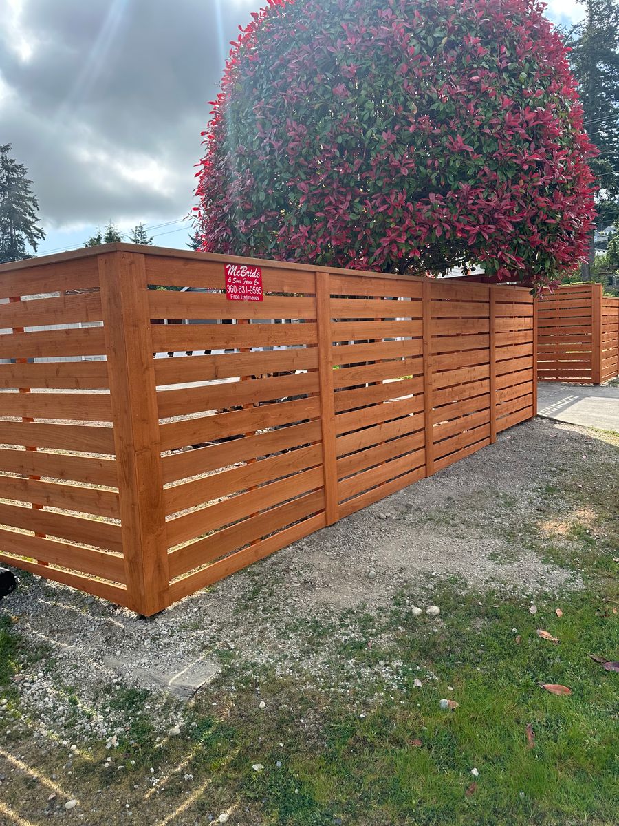 Fence Installation for McBride and Sons Fence in Camano, WA
