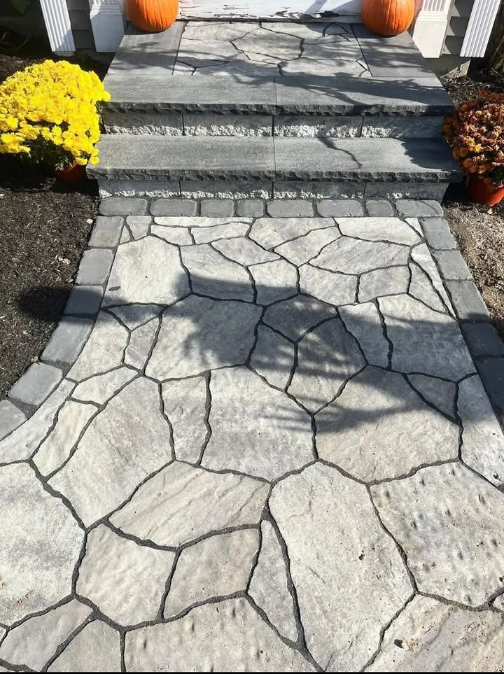 Walkway Installation for Z. Hastings Landscape Construction in Templeton, MA