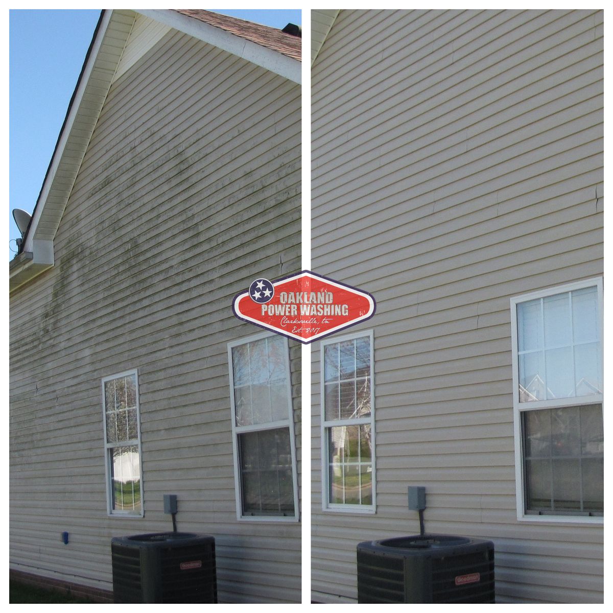 House and Roof Softwash for Oakland Power Washing in Clarksville, TN