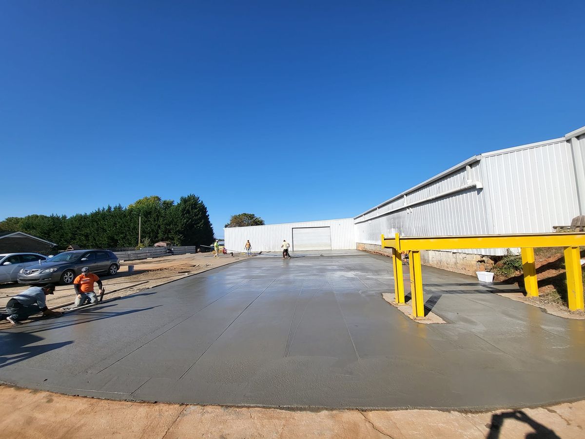 Commercial Concrete Work for Miilan Construction in Boonville, NC
