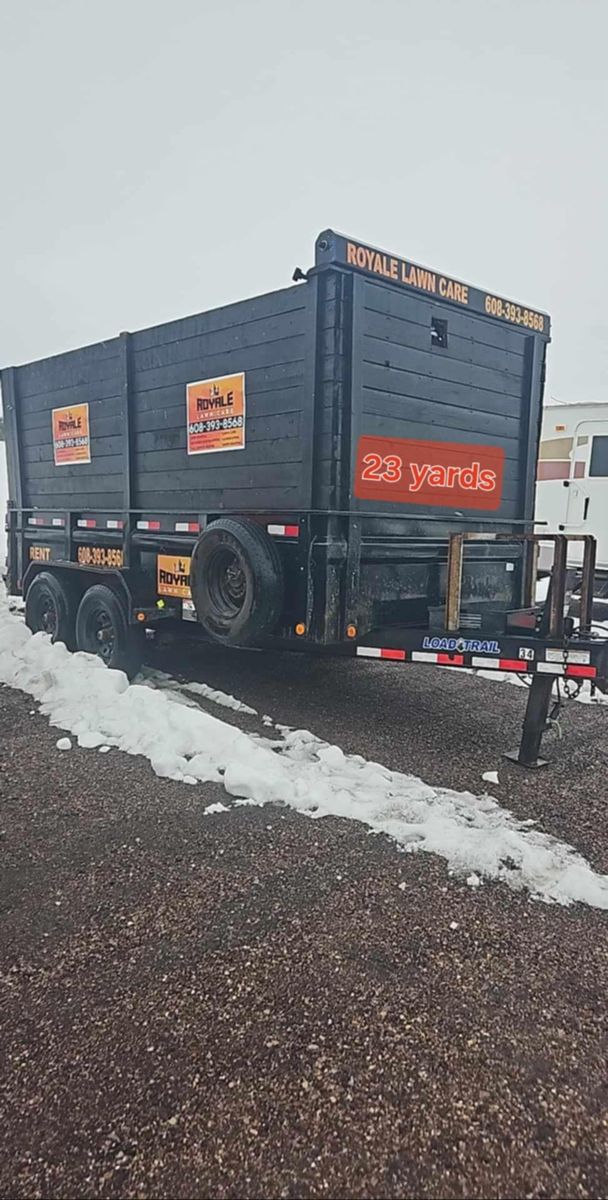 Drive Way Safe Dumpster Rental (7, 15, 23 Yards) for Royale Lawn Care and Maintenance LLC in Reedsburg, WI
