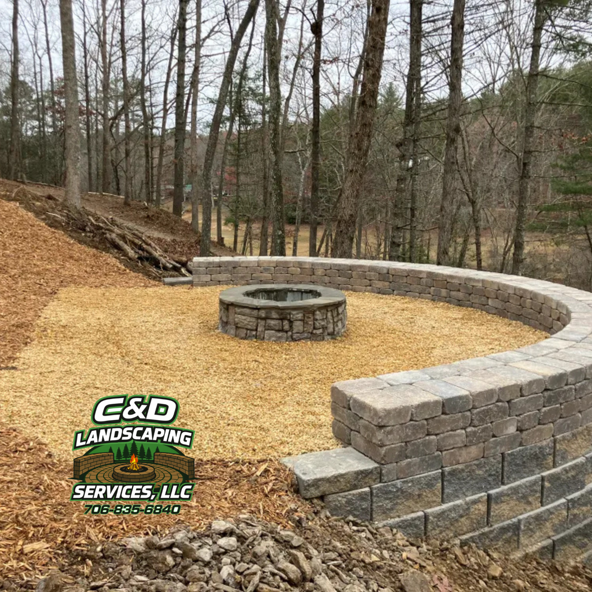 Retaining Wall Construction for C & D Landscaping Services LLC in Blairsville, GA